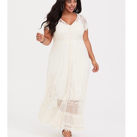 ivory lace maxi